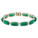 Green Onyx Tennis Bracelet In 18K Gold Over Sterling Silver