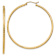 14k Yellow Gold Diamond-Cut 1 15/16" Round Tube Hoop Earrings