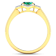 1.2ctw Green Emerald and Diamond 14K Yellow Gold Halo Ring