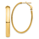14k Yellow Gold 1 1/2" High Polished Oval Hoop Earrings