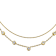Layered Moissanite Station Necklace And Chain In 14K Gold Over Sterling Silver