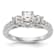 Rhodium Over 14K White Gold Lab Grown Diamond SI1/SI2, G H I, 3-Stone
Engagement Ring