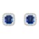 5mm Cushion Created Sapphire And Created White Sapphire 10k White Gold
Halo Stud Earrings