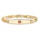 14k Yellow Gold Medical Soft Diamond Shape Red Enamel Flat Figaro Link
ID Bracelet