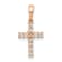 14K Rose Gold Diamond Latin Cross Pendant