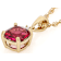 Lab-Created Red Beryl And White Lab-Created Moissanite Pendant Necklace
In 18K Gold Over Sterling Silver 1.73ctw