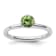 Sterling Silver Stackable Expressions High 5mm Green Crystal Ring