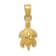 14K Yellow Gold Turtle Pendant