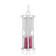 Ruby Rhodium Over Sterling Silver Hourglass Sand Timer Pendant