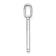 14K White Gold Diamond Lower Case Letter P Initial Pendant