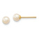 14k Yellow Gold Kid's 3-Piece Set with 4.5mm White FWC Pearl Necklace,
Stud Earrings and Bracelet