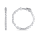 White Diamond H-I I1 Platinum Hoop Earrings 2.00ctw