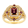 Grape Color Garnet, Purple Rhodolite And White Zircon Ring In 18K Gold
Over Sterling Silver 2.06ctw
