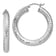 Rhodium Over Sterling Silver Diamond-cut 4.75mm Hoop Earrings