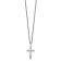 White Cubic Zirconia Stainless Steel Men's Cross Pendant With Chain