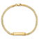 14k Yellow Gold Curb Link Diamond-Cut ID Bracelet