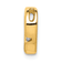 14k Yellow Gold Diamond Heart Chain Slide Pendant