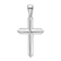 Rhodium Over 14k White Gold Polished Cross Charm