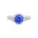 14K White Gold Round Tanzanite and Diamond Ring, 1.41ctw
