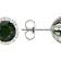 Chrome Diopside And Zircon Stud Earrings In Sterling Silver