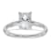 Rhodium Over 14K White Gold 1 3/4 ct. G H I True Light Emerald
Moissanite Solitaire Ring