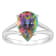12x8mm Pear Shape Mystic Topaz Rhodium Over Sterling Silver Ring