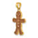 14K Yellow Gold Enameled Gingerbread Man Charm Pendant