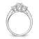 Rhodium Over 14K White Gold Lab Grown Diamond SI1/SI2, G H I, 3-Stone
Engagement Ring