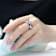 Scalloped Sea Shell CZ Ring In Sterling Silver