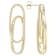 Paperclip Drop Earrings In 18K Gold Over Bronze