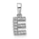 14K White Gold Diamond Letter E Initial with Bail Pendant