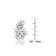 Marquise CZ Cluster Stud Earrings In Sterling Silver