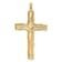 14K Yellow Gold Large Tree Textured Cross Pendant