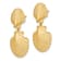 14K Yellow Gold Textured Double Scallop Dangle Earrings