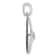 Rhodium Over Sterling Silver Cubic Zirconia Compass Pendant