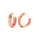 14K Yellow Gold Over Sterling Silver Small Gold Leaf Acrylic Hoops in
Rose Gold Color