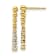 14K Yellow Gold Lab Grown Diamond SI1/SI2, G H I, Beaded Bar Post Dangle Earrings