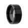 VULCAN Flat Black Tungsten Ring with Brushed Center & Polished Edges 10mm