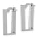 Rhodium Over 14k White Gold 13/16" Polished U Shape Hoop Earrings