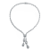 Rhodium Plated over Sterling Silver with Clear Cubic Zirconia Accent
Tongue Buckle Necklace