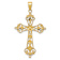 14K Two-tone Gold  Textured and Diamond-Cut Cut-Out Cross Pendant