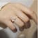 Pearl Cluster Rhodium Over Sterling Silver Ring