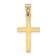 14k Yellow Gold Laser Etched Cross Pendant
