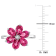 2.80ctw Pink Topaz And Diamond Accent 10k White Gold Floral Ring