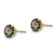 14k Yellow Gold 6mm Round Mystic Topaz Stud Earrings