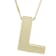 Block Letter L Initial Necklace In 10K Yellow Gold