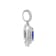 14K White Gold Oval Tanzanite and Diamond Pendant 2.02ctw