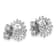 Rhodium Over Sterling Silver Polished Blue Crystal Sun Post Earrings