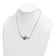 Rhodium Over Sterling Silver Crystal Mermaid 18.5 + 1 Inch Extension Necklace