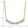 14K Yellow Gold and White Rhodium-plated Polished and Diamond-cut Bar Necklace